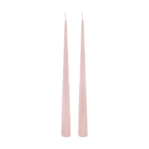 Iconic Blush Şamdan Mum 2li Set 26 cm - TepeHome