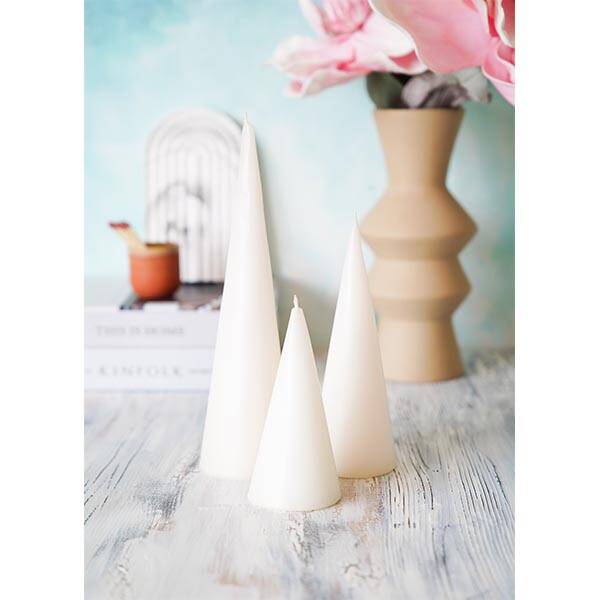Iconic Krem Mum 31-21-16 cm Mum 3lü Set - 3