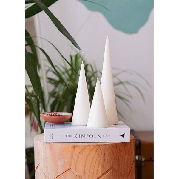 Iconic Krem Mum 31-21-16 cm Mum 3lü Set - 4