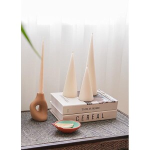 Iconic Krem Mum 31-21-16 cm Mum 3lü Set - 5