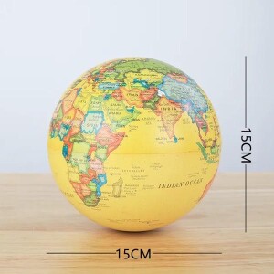 Işıklı Dönen Dünya Küre Sarı 15X15 - TepeHome