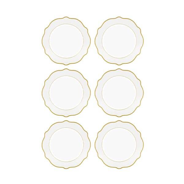 Jaswely Pasta Tabağı 6 Parça Beyaz 21 cm - 2