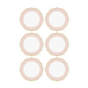 Jaswely Pasta Tabağı 6 Parça Pembe 21 cm - TepeHome