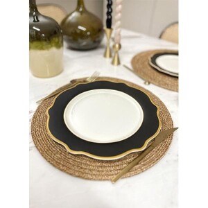 Jaswely Pasta Tabağı 6 Parça Siyah 21 cm - 4