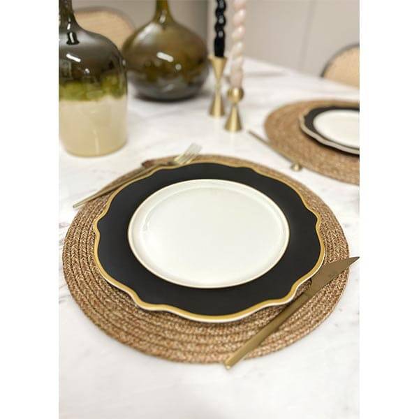Jaswely Pasta Tabağı 6 Parça Siyah 21 cm - 4