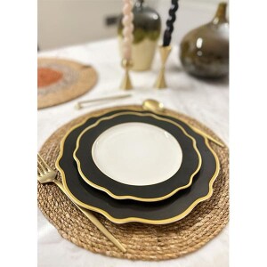 Jaswely Pasta Tabağı 6 Parça Siyah 21 cm - 5