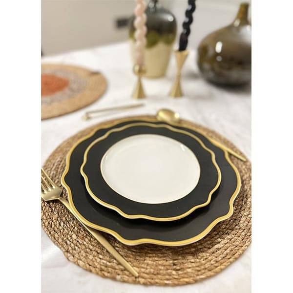 Jaswely Pasta Tabağı 6 Parça Siyah 21 cm - 5