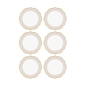 Jaswely Pasta Tabağı 6 Prç Kum Beji 21cm - TepeHome (1)