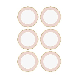 Jaswely Servis Tabağı 6 Prç Pembe 27 cm - TepeHome