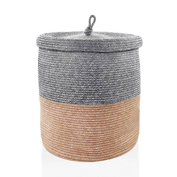 Jutte Çamaşır Sepeti Bambu Gri 50x40 cm - 1