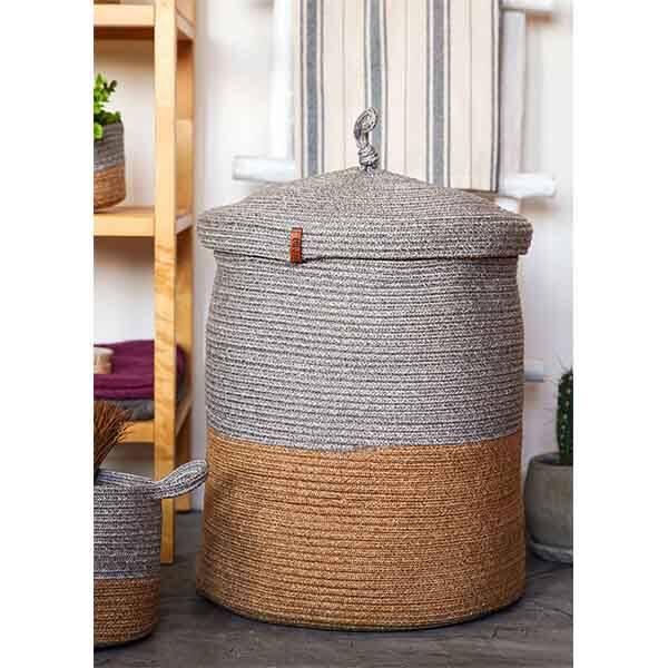 Jutte Çamaşır Sepeti Bambu Gri 50x40 cm - 3