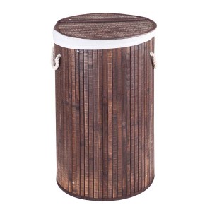 TepeHome - Kahve Yuv. Bambu Katlanabilir Çam. Sepet