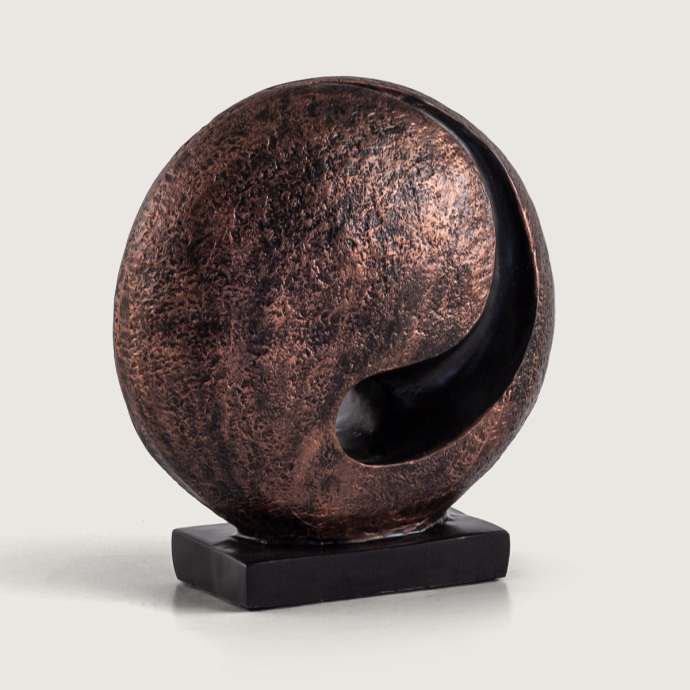 Kaideli Soyut Ay Bronz Dekoratif Obje - 3