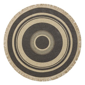 Kaymaz Renkli Dokuma Modern Kilim Çap130 - 1