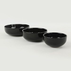 Keramika Ege Siyah Salata Kasesi 3 Adet - TepeHome (1)