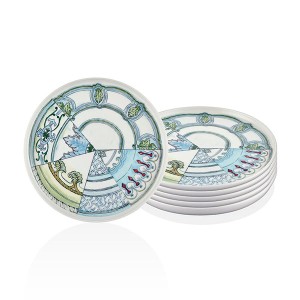 Kintsugi Servis Tabağı 24 Cm - 6 Lı Set - TepeHome