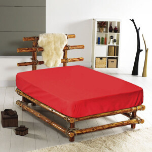 Kırmızı Tek Kişilik Fitted Çarşaf - TepeHome (1)