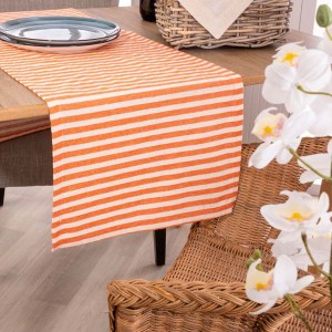 Koral Çizgili Keten 42X150 Cm Runner - TepeHome (1)
