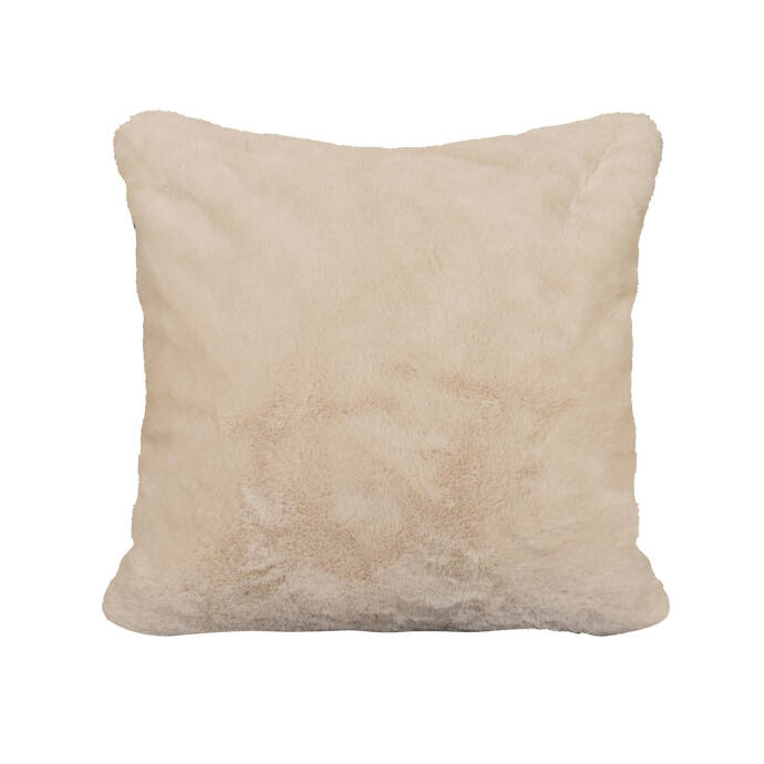 Krem Peluş Çift Taraflı Kırlent - 1