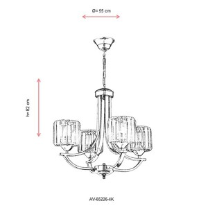 Av-65226-4K Krom Modern Avize - TepeHome (1)