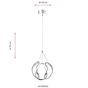 AV-4339-KK Krom Modern Avize - TepeHome (1)