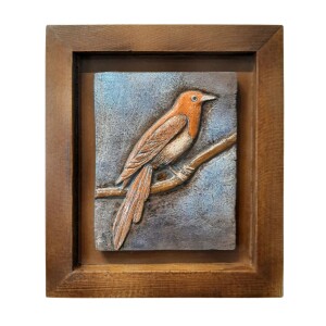 Kuş Figürü Dekoratif Pano 4 30X26 Cm - TepeHome
