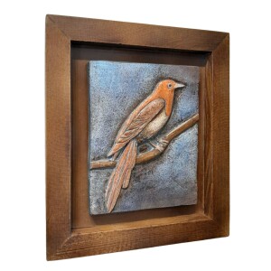 Kuş Figürü Dekoratif Pano 4 30X26 Cm - TepeHome (1)