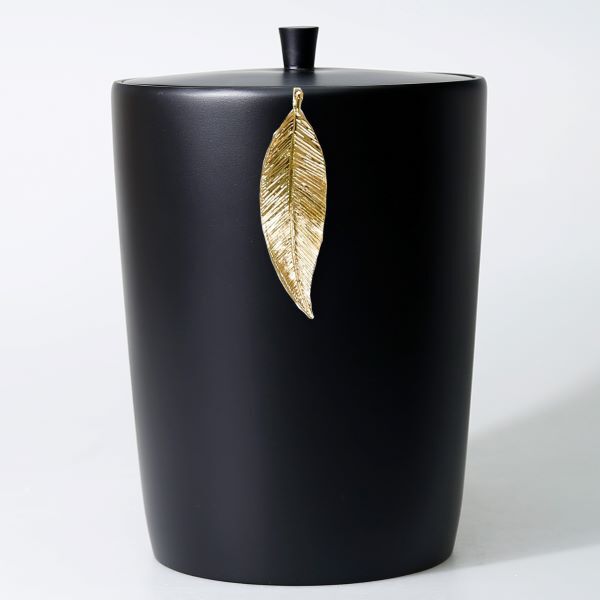 Leaf Çöp Kovası Siyah Altın - 1