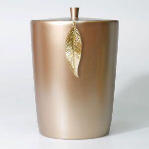 Leaf Çöp Kovası Vizon Altın - TepeHome