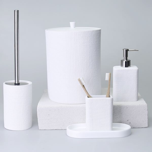 Linen Banyo Seti Beyaz - 1