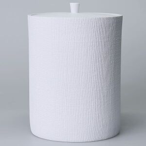 Linen Çöp Kovası Beyaz - TepeHome