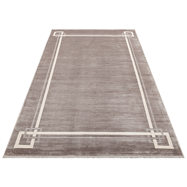Luganolug07Greycream Dokuma Halı 200X300 - 2