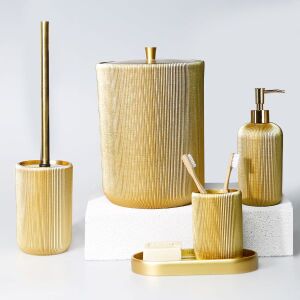 Lydia Banyo Seti Altın - TepeHome