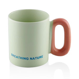 Makaron Porselen Kupa Yeşil 330 ml - TepeHome