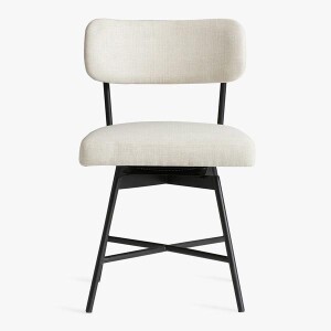 Mazun Döner Beyaz Metal Sandalye - TepeHome