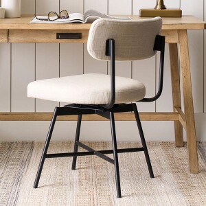 Mazun Döner Beyaz Metal Sandalye - TepeHome (1)