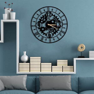 Mekanik Metal Duvar Saati 60x60 - TepeHome