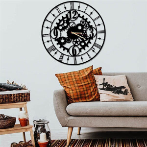 Mekanik Metal Duvar Saati 60x60 - TepeHome
