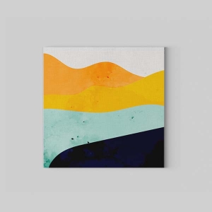 Mint Waves Kanvas Tablo - TepeHome