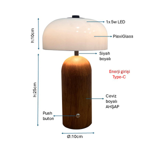 Modern Masa Lambası PLC-1249-M-BSY - TepeHome