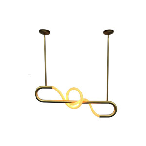 Modern Sarı Yaldız Boyalı Avize - TepeHome