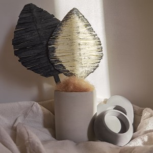 Natural Yapraklı Dekoratif Beton Saksı - 4