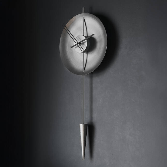 Orbiteskitmesilver Duvar Saati - 1