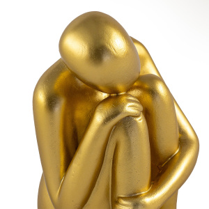 Oturan Adam Kitap Tutucu Gold - TepeHome (1)