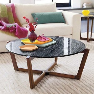 Oval Orta Sehpa Siyah Mermer - TepeHome (1)