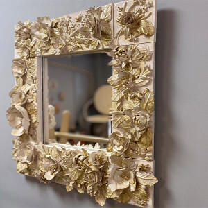 Özel Seramik Çiçekli Ayna - 2