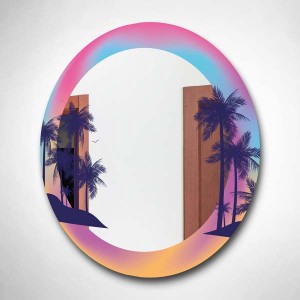 Palmiye ve Kumsal Dekoratif Ayna - 2