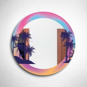 Palmiye ve Kumsal Dekoratif Ayna - 4