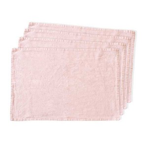 Pembe Amerikan Servis 45X30Cm - 4 Lü Set - TepeHome