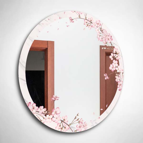 Pembe Çiçekler Ayna Modeli - 3